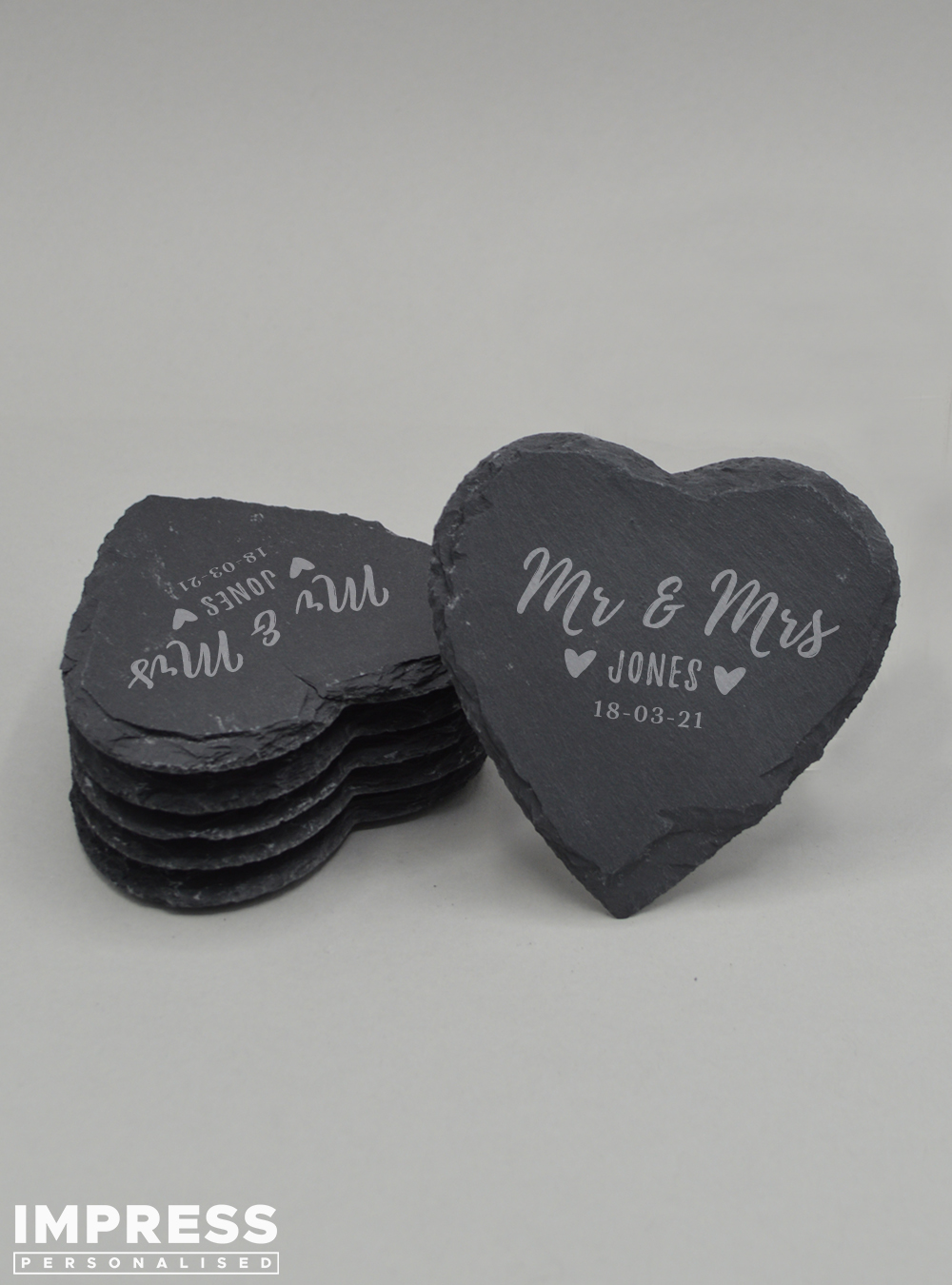 Engraved Slate Heart Wedding Anniversary Valentines Engagement Gift Gifts 